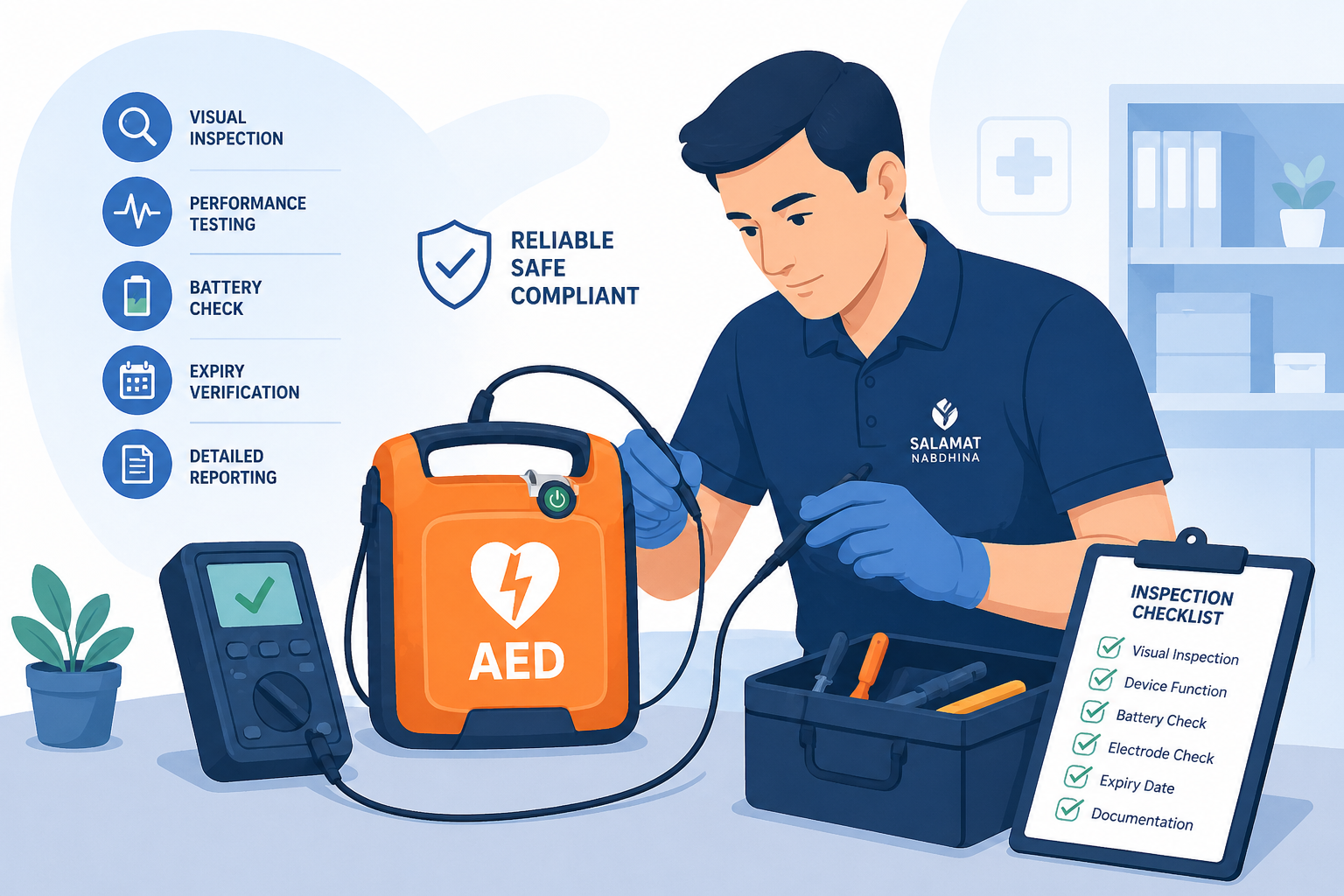 Inspection service AED service in Saudi Arabia